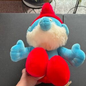 Vintage Papa Smurf Plush Toy